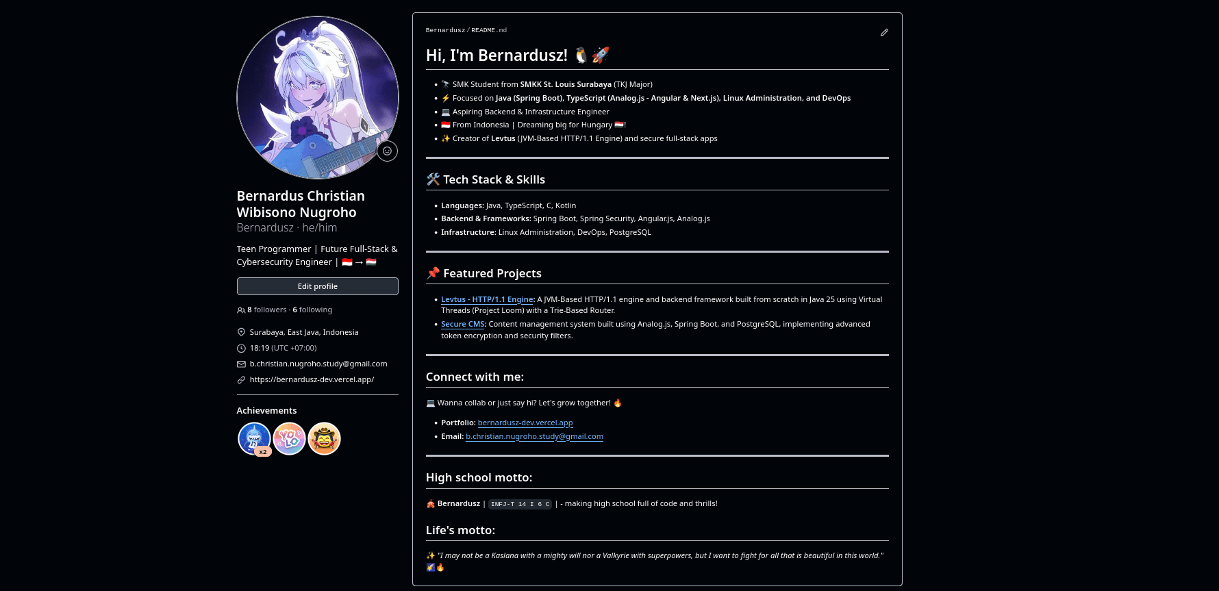 Screenshot of GitHub